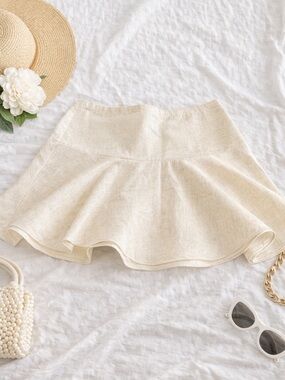 Express Metallic Silver Flare Skirt Size 12 Iridescent Shimmer Lined NWOT